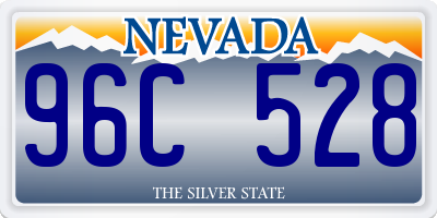 NV license plate 96C528