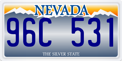 NV license plate 96C531