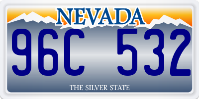 NV license plate 96C532