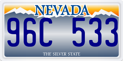 NV license plate 96C533