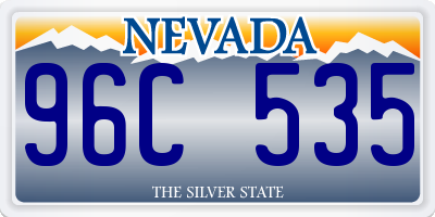 NV license plate 96C535