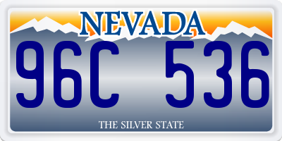 NV license plate 96C536