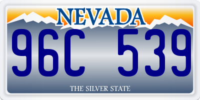 NV license plate 96C539