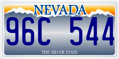 NV license plate 96C544