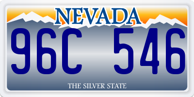 NV license plate 96C546