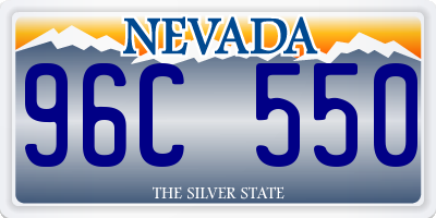 NV license plate 96C550