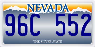 NV license plate 96C552