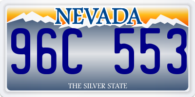 NV license plate 96C553