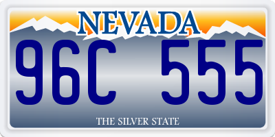 NV license plate 96C555