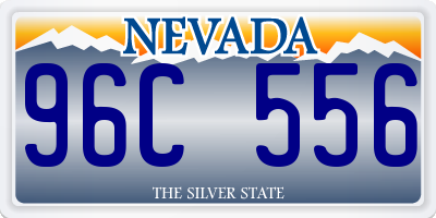 NV license plate 96C556