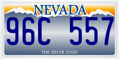 NV license plate 96C557