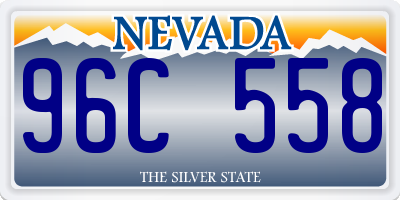 NV license plate 96C558