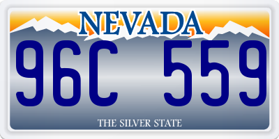 NV license plate 96C559