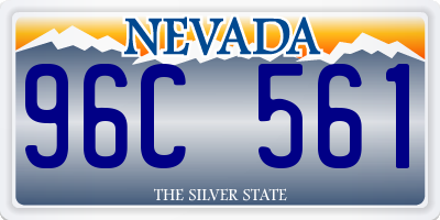 NV license plate 96C561