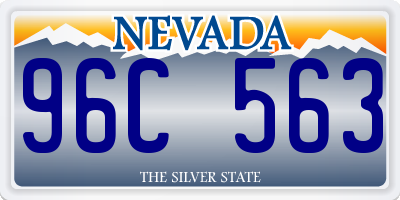 NV license plate 96C563