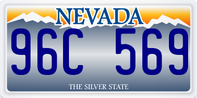 NV license plate 96C569