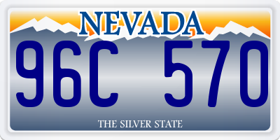 NV license plate 96C570