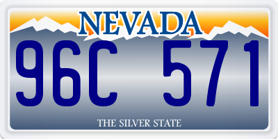 NV license plate 96C571