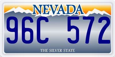 NV license plate 96C572