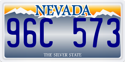 NV license plate 96C573