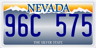 NV license plate 96C575