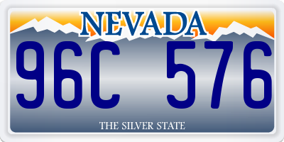 NV license plate 96C576