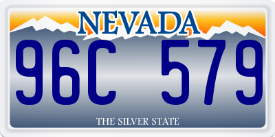 NV license plate 96C579