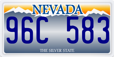 NV license plate 96C583