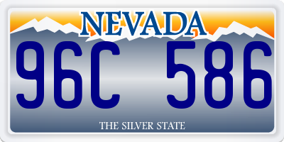 NV license plate 96C586