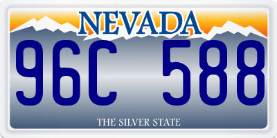 NV license plate 96C588