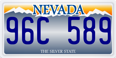 NV license plate 96C589