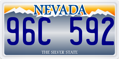 NV license plate 96C592