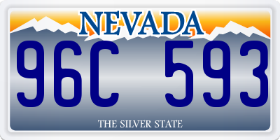 NV license plate 96C593