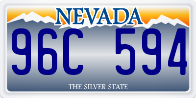 NV license plate 96C594