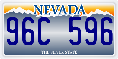 NV license plate 96C596