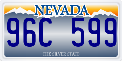 NV license plate 96C599