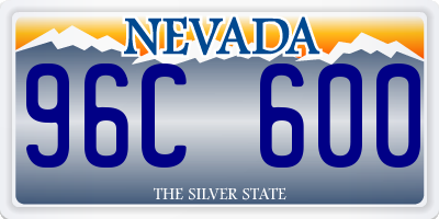 NV license plate 96C600