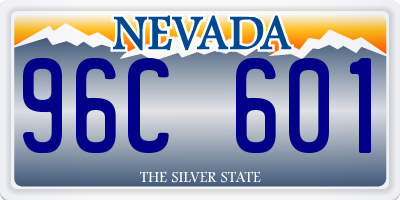 NV license plate 96C601