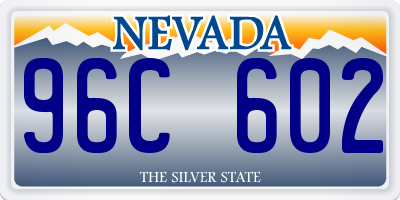 NV license plate 96C602