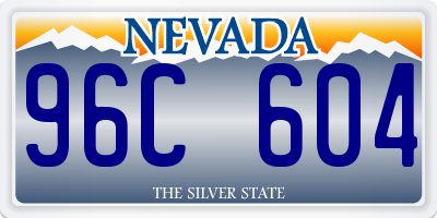 NV license plate 96C604