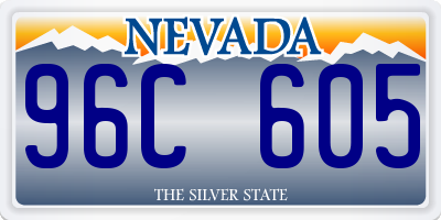 NV license plate 96C605