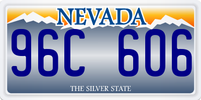 NV license plate 96C606