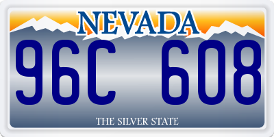 NV license plate 96C608