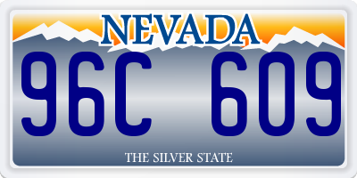 NV license plate 96C609