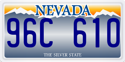 NV license plate 96C610