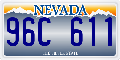 NV license plate 96C611