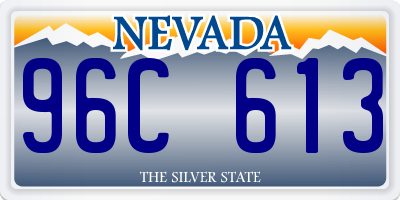 NV license plate 96C613