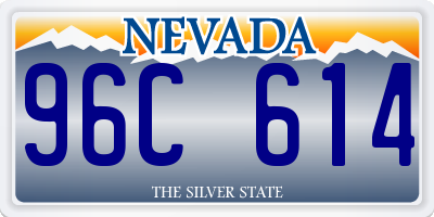 NV license plate 96C614