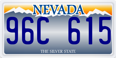 NV license plate 96C615