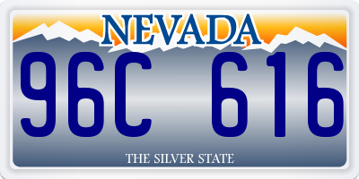 NV license plate 96C616